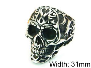 mens stainless steel skull rings
